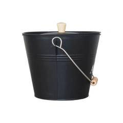 Fireplace Metal Bucket Outdoor Coal Ash Bucket  With Shovel and Brush