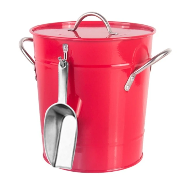 Galvanized Metal Bucket Stainless Steel Luxury Ice Bucket With Lid and Scooper