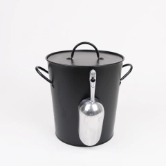 Galvanized Metal Bucket Stainless Steel Luxury Ice Bucket With Lid and Scooper
