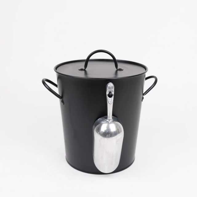 Galvanized Metal Bucket Stainless Steel Luxury Ice Bucket With Lid and Scooper