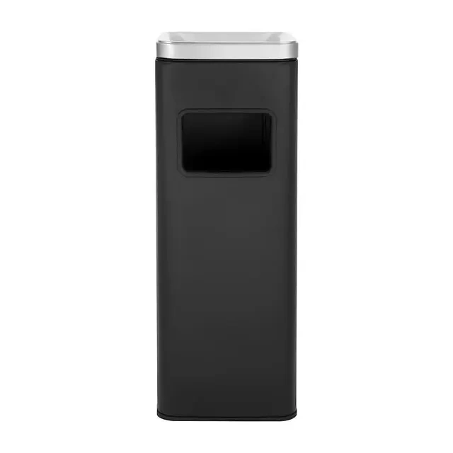 Square Stainless Steel Trash Can Outdoor Commercial Garbage Can Large Trash Bin