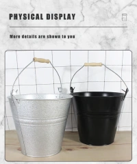 最受欢迎的零食储物桶带手柄黑色家用镀锌铁金属零食桶