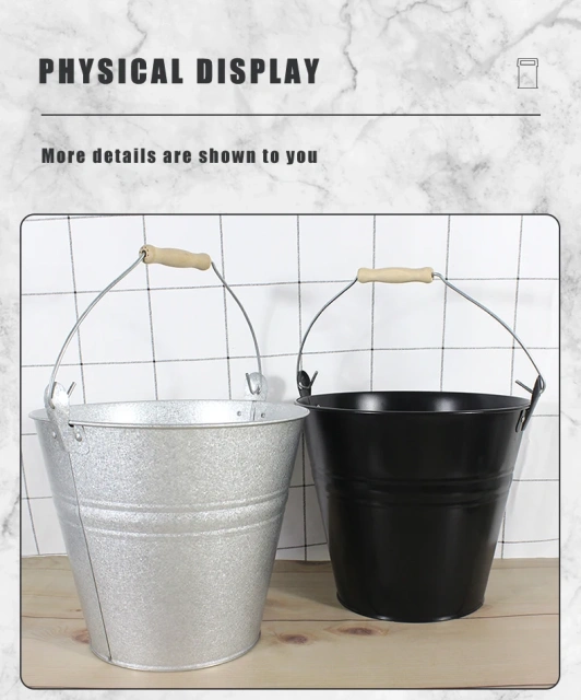 最受欢迎的零食储物桶带手柄黑色家用镀锌铁金属零食桶