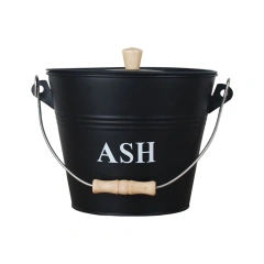 Fireplace Metal Bucket Outdoor Coal Ash Bucket  With Shovel and Brush