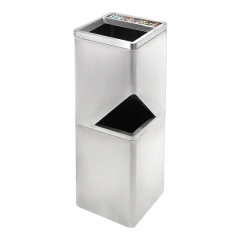 Recycling Rubbish Stainless Steel Trash Can Sanitation Dustbin Trash Waste Bins