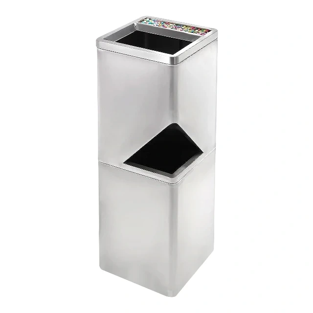 Recycling Rubbish Stainless Steel Trash Can Sanitation Dustbin Trash Waste Bins