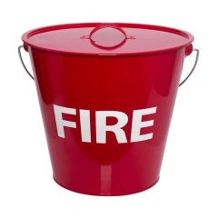 Metal Storage Bucket Iron Fireproof Bucket Fireplace Tools Iron Ash Bucket With Lid and Handle