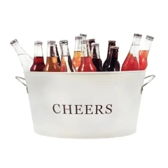 Factory Price Custom Metal Beer Ice Bucket Stainless Steel Silver Luxury Ice Buckets for Parties