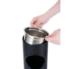 Outdoor Dust Bin Round Metal Garbage Recycle Bin Hotel Standing Ashtray and Rubbish Bin