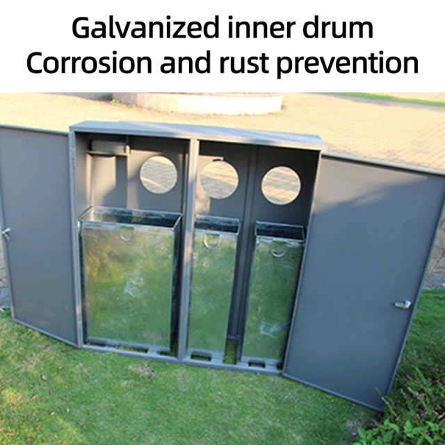 隔间垃圾桶可分离户外分类剥离垃圾桶垃圾桶