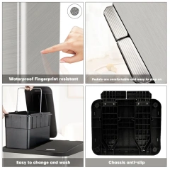 家用不锈钢脚踏垃圾桶厨房垃圾回收垃圾桶 9L/15L 容量