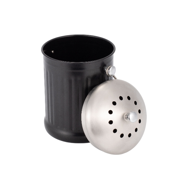 Metal Round Stainless Steel Compost Bin Kitchen Food Waste Storage Bucket Compost Bin With Filter