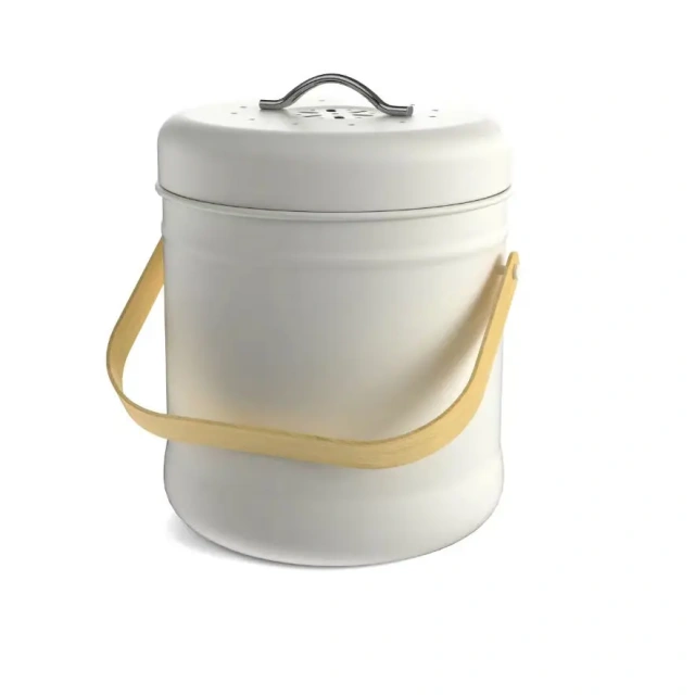 New Design 1.3 Gallon Stainless Steel Customize Compost Bin Pail Metal Kitchen Storage Compost Bins