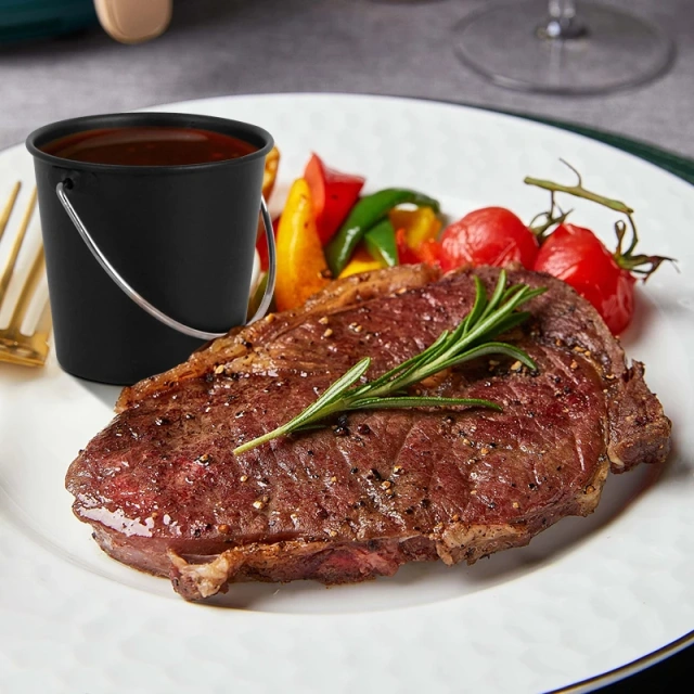 Custom Made Metal Storage Canister with Handle Hotel Western Meal Sauce Storage Bucket