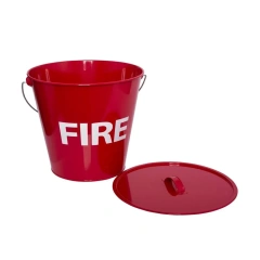 Metal Storage Bucket Iron Fireproof Bucket Fireplace Tools Iron Ash Bucket With Lid and Handle