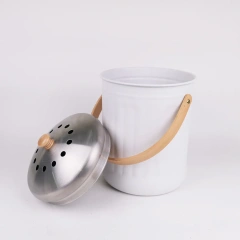 Wholesale Kitchen Stainless Steel Compost Bin Metal Food Compost Bin With Carbon Filter for Kitchen