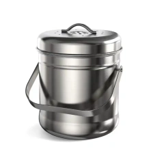 New Design 1.3 Gallon Stainless Steel Customize Compost Bin Pail Metal Kitchen Storage Compost Bins