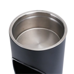 Outdoor Dust Bin Round Metal Garbage Recycle Bin Hotel Standing Ashtray and Rubbish Bin