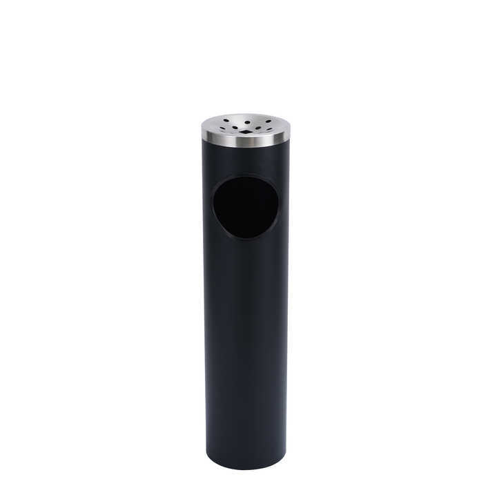 Outdoor Dust Bin Round Metal Garbage Recycle Bin Hotel Standing Ashtray and Rubbish Bin