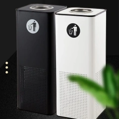Office Business Hall Square Smoking Dustbin Ashtray Receptacles Trash Can