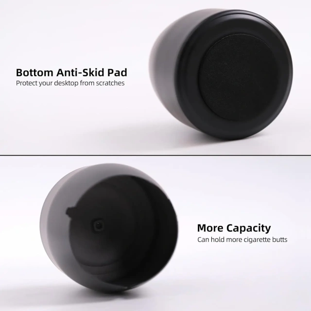 Stainless Steel Smokeless Odorless Windproof Ashtrays for Home Office Tabletop Outside Patio Outdoor Balcony