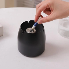 Stainless Steel Smokeless Odorless Windproof Ashtrays for Home Office Tabletop Outside Patio Outdoor Balcony