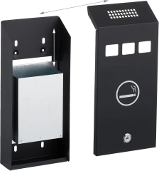 Outdoor Lockable Metal Hanging Ashtray Cigarette Butt Wall Mounted Container