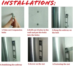 Black Wall-Mounted Cigarette Butt Receptacle With Smoking Sign Outdoor Steel Ashtray for Public Areas