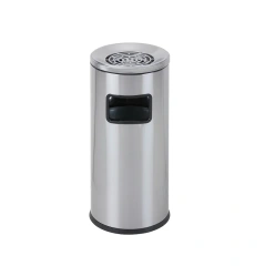 Stainless Steel Outdoor Ashtray with Inside Barrel Industrial Garbage Can Trash Can