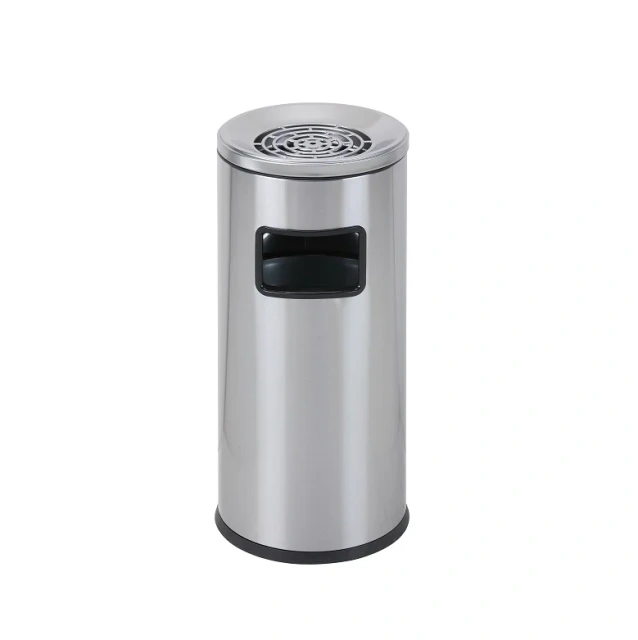 Stainless Steel Outdoor Ashtray with Inside Barrel Industrial Garbage Can Trash Can