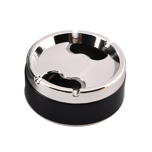 Stainless Steel Desktop Ashtray with Cover and Column Ashtray