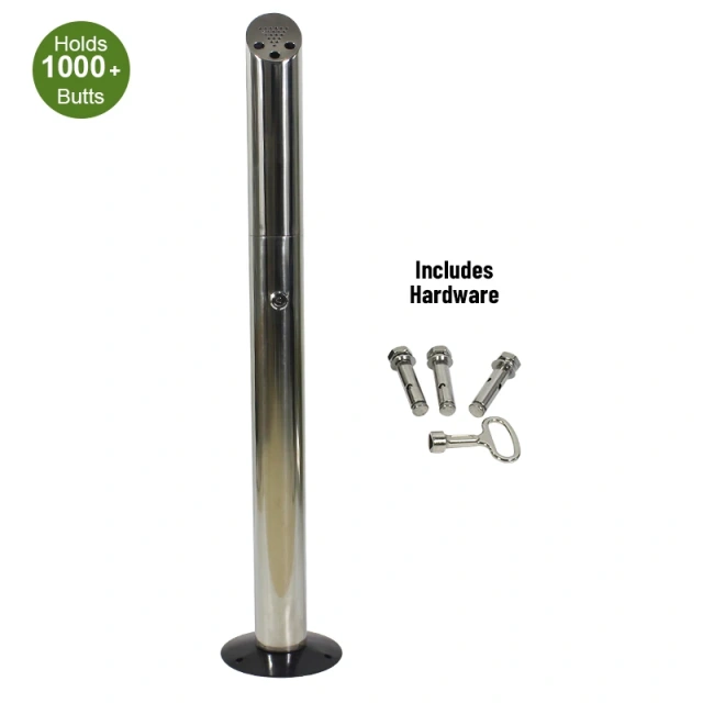 热销批发304不锈钢立式烟灰缸全新设计带锁烟灰缸适用于室内外