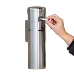 Silver Classic Design Outdoor Public Wall Mounted Stainless Steel Ashtray Factory Metal Ashtray