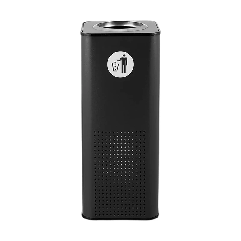 Office Business Hall Square Smoking Dustbin Ashtray Receptacles Trash Can