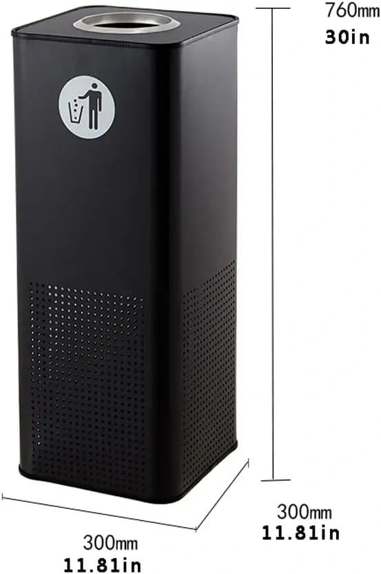 Office Business Hall Square Smoking Dustbin Ashtray Receptacles Trash Can