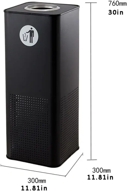 Office Business Hall Square Smoking Dustbin Ashtray Receptacles Trash Can