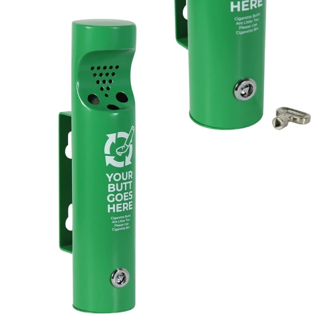 Factory Direct Sales  304 SUS Wall Mounted  Ashtray Outdoor Stainless Steel Windproof Ashtray