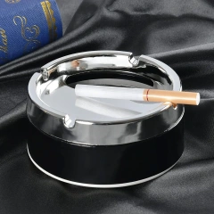 Stainless Steel Desktop Ashtray with Cover and Column Ashtray