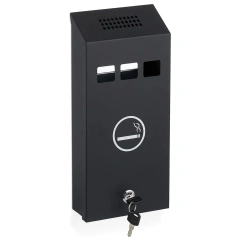 Outdoor Lockable Metal Hanging Ashtray Cigarette Butt Wall Mounted Container