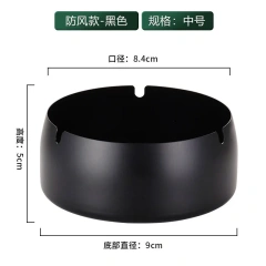 Outdoor Ashtray Stainless Steel Ashtrays for Smokers Indoor Table Decor Home Decorative Ashtrays for Cigarettes Silver Large