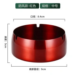 Outdoor Ashtray Stainless Steel Ashtrays for Smokers Indoor Table Decor Home Decorative Ashtrays for Cigarettes Silver Large