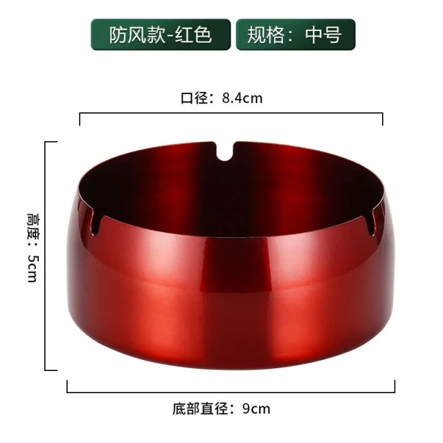 Outdoor Ashtray Stainless Steel Ashtrays for Smokers Indoor Table Decor Home Decorative Ashtrays for Cigarettes Silver Large