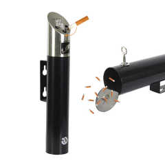 Stainless Steel Ashtray Wholesale Custom Logo Round Ashtray for Smoking Cigarette Cigar Lockable Wall Mounted Ashtray