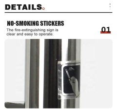 Factory Price 3L Home Travel Hotel Stainless Steel  Outdoor Ashtray Construction for Cigarette Use in Hotel Hospital