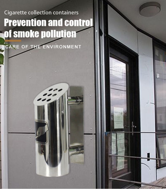 Factory Price 3L Home Travel Hotel Stainless Steel  Outdoor Ashtray Construction for Cigarette Use in Hotel Hospital