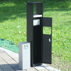 Outdoor Ashtray Customizable Floor-Standing Column Ashtray for Public Areas Hotel Lounges Anti-Rust