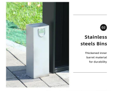 Outdoor Ashtray Customizable Floor-Standing Column Ashtray for Public Areas Hotel Lounges Anti-Rust