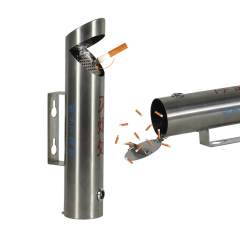 Factory Direct Sale Home and Commercial Use 304 SUS Wall Mounted  Ashtray for Indoor and Outdoor