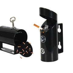 Stainless Steel Ashtray Outdoor Wall Mounted Cigarette Bin Ashtray