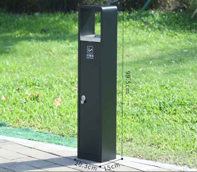 Outdoor Ashtray Customizable Floor-Standing Column Ashtray for Public Areas Hotel Lounges Anti-Rust